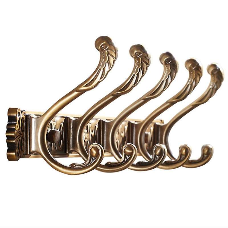 Antique Brass Robe Hook Wall Mount Towel Holder Bathroom Accessories Organizer Luxury Clothes Hook R