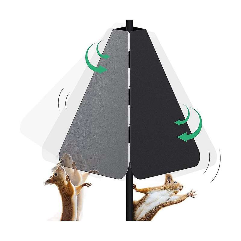 Anti-rust Squirrel Baffle Foldable Hanging Squirrel Flapper Wrap Around Squirrel Proof Baffles Outdo