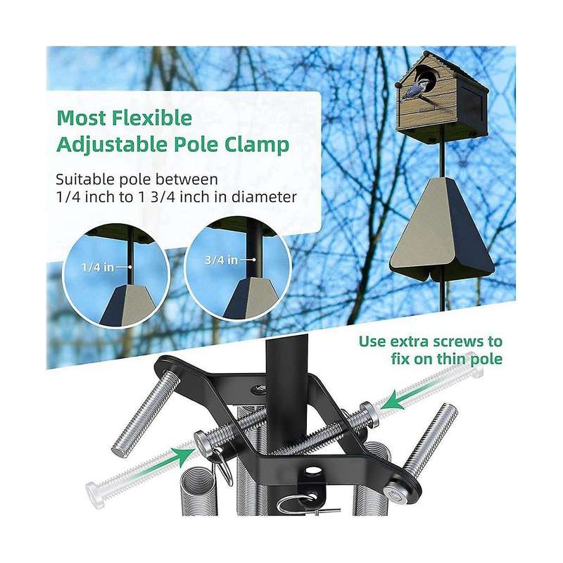 Anti-rust Squirrel Baffle Foldable Hanging Squirrel Flapper Wrap Around Squirrel Proof Baffles Outdo