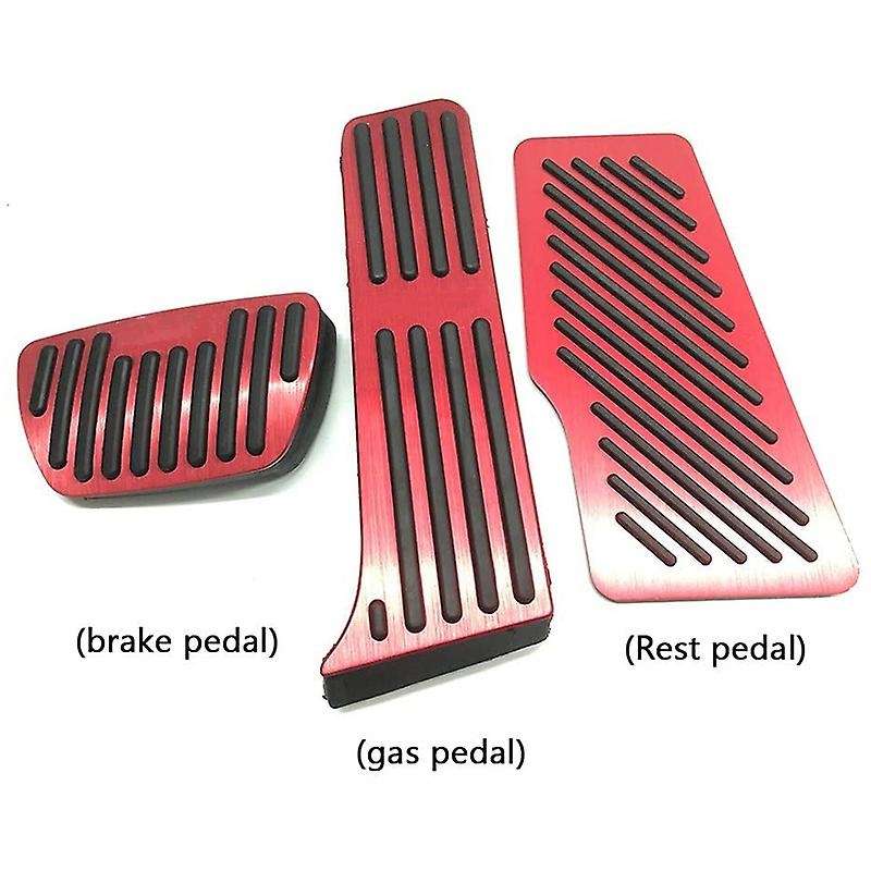 Anti-Slip No Drilling Aluminum Rest Brake and Gas Accelerator Pedal Covers for 2018-2020 Foot Pedal