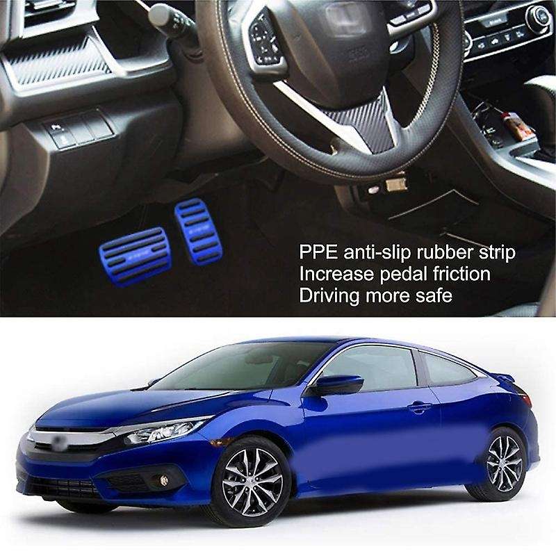 Anti-Slip Performance Foot Pedal Pads for 10Th ,Auto No Drilling Aluminum Brake and Accelerator Peda