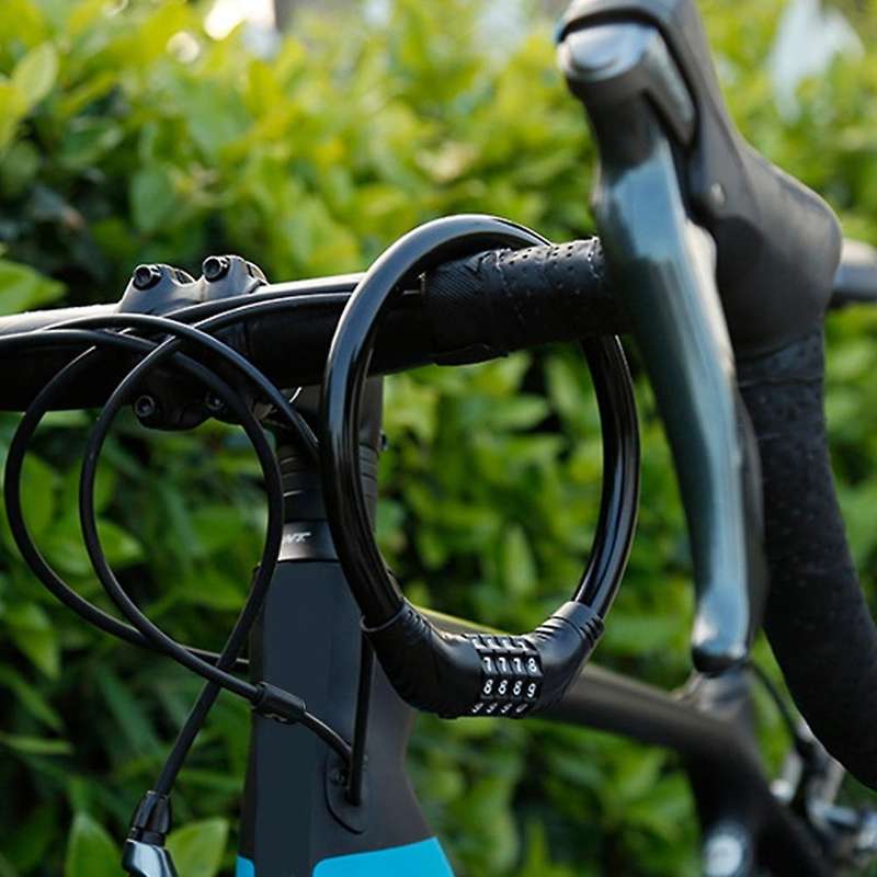 Anti-Theft Lock Code Lock Electric Bicycle Scooter Universal Ring Lock Bicycle Portable Code Lock, B