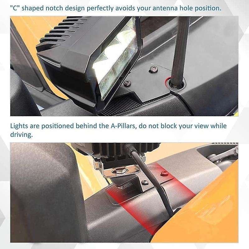 A-pillar Light Bar Brackets for 2021 2022 2023 Led Light Bar Mount Bracket Accessories