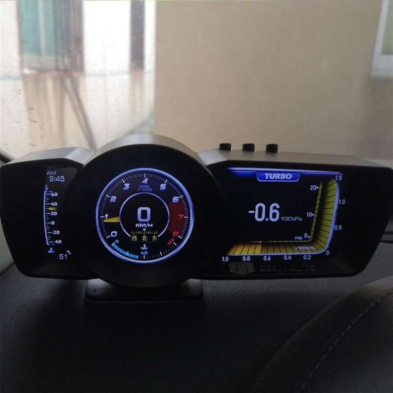 Ap-7 Hud Head-up Display Obd Gps Dual System Driving Computer Lcd Computer Speedometer Universal