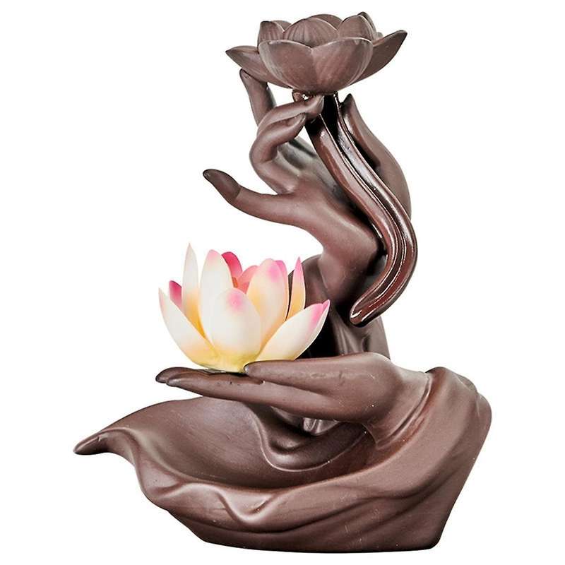 A-purple Sand Backflow Incense Stove, Buddhist Hand Home Fragrance Stove Incense Insert Plate Access
