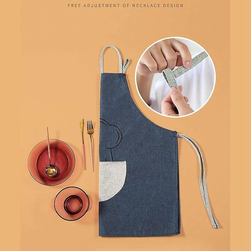 Apron Kitchen Cooking Chef Waiter Cafe Shop BBQ Hairdresser Removable Apron Printed Apron Kitchen S