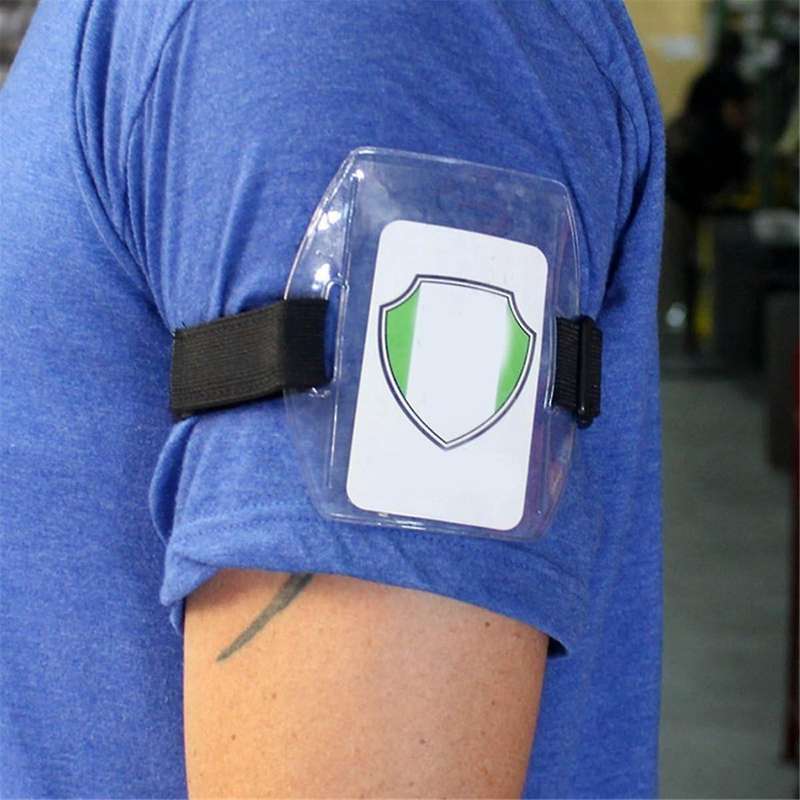 Arm Badge Holder Armband ID Card Badge Holder with Adjustment Buckle Universal Size for Work Passes