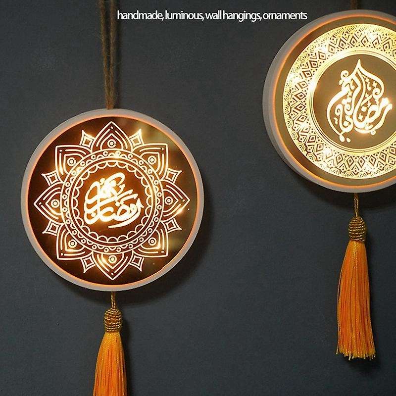 Arab Night Light Ramadan Eid Wall Luminous LED Lamp Mubarak Muslim Islamic Party Mubarak Hanging De