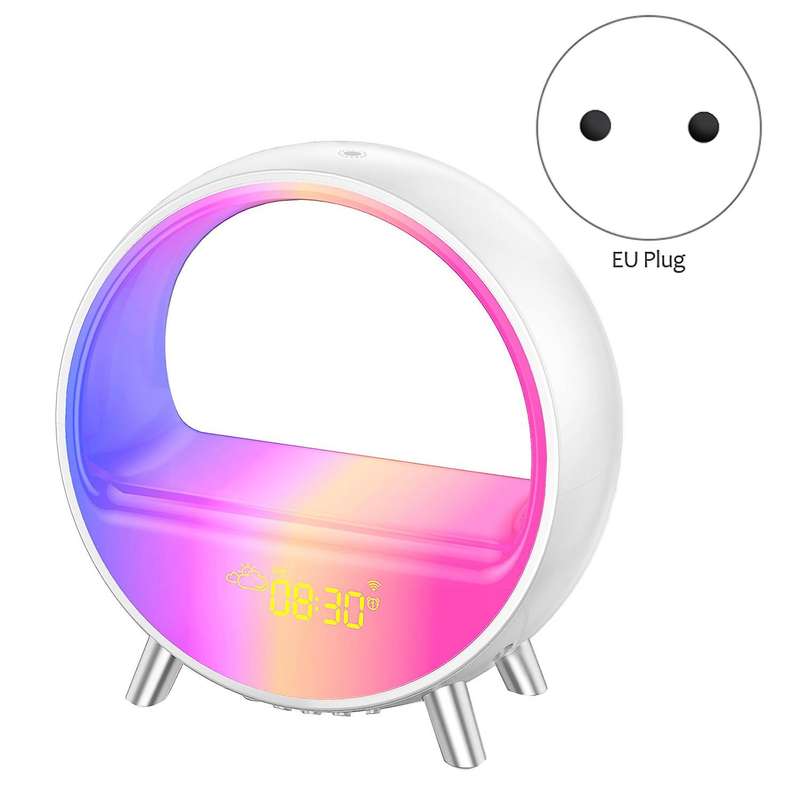 Arches Alarm Clock Sunrise Alarm Clock Wake Up Light Light Therapy Lamp Sound Machine(EU Plug)