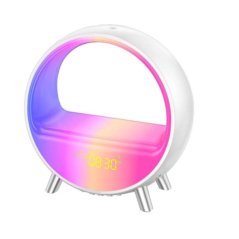 Arches Alarm Clock Sunrise Alarm Clock Wake Up Light Light Therapy Lamp Sound Machine(EU Plug)