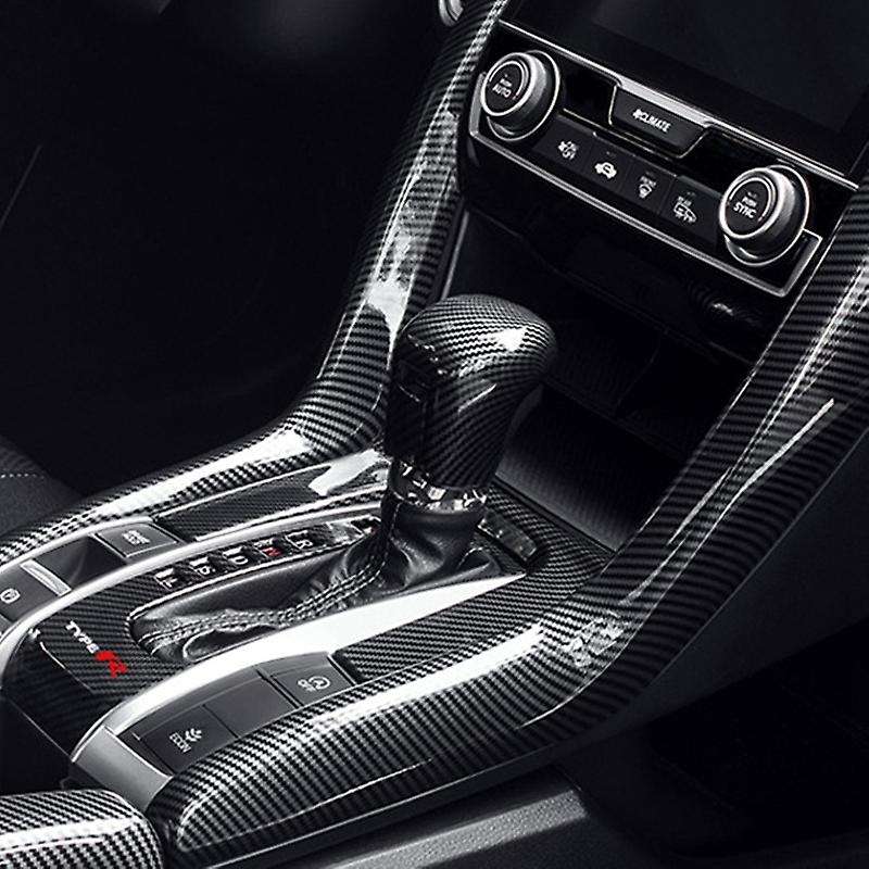 Armrest Box Protective Covers Carbon Fiber Compatible Honda Civic 10Th 16-19