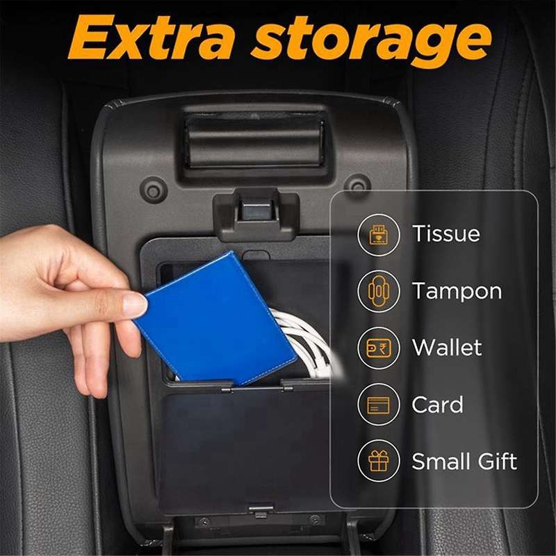 Armrest Cover Storage Box Insert Hidden Organizer for 11th 2022- 2024 Center Console Compartment Org