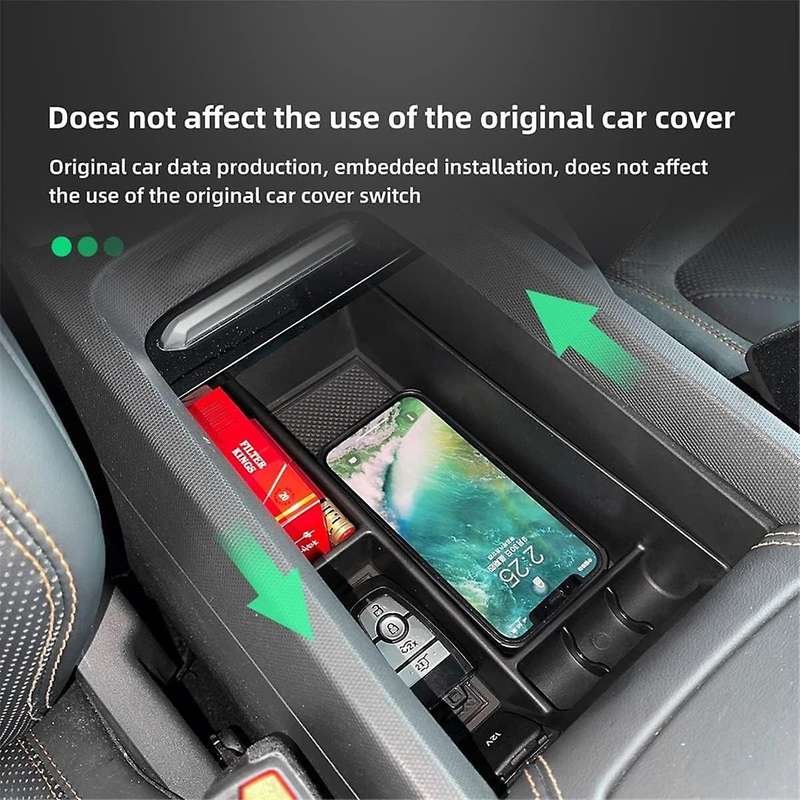 Armrest Storage Box Organizer Center Console Tray for Mach-E 2021-2023 Interior Accessories