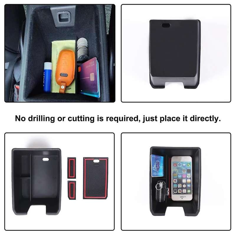 Armrest Storage Box for E- 2022-2023 Q5 Center Console Organizer Tray Armrest Storage Interior Acce