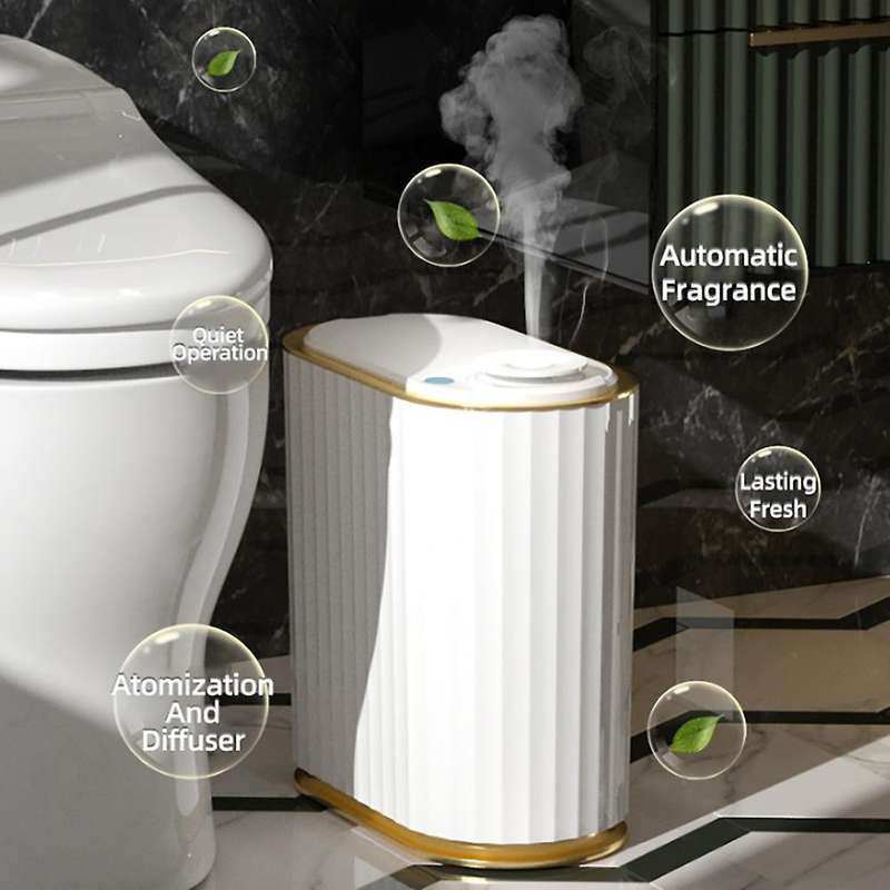 Aromatherapy Smart Trash Can Desktop Trash Can Garbage Bin with Aromatherapy Waterproof Narrow Stora
