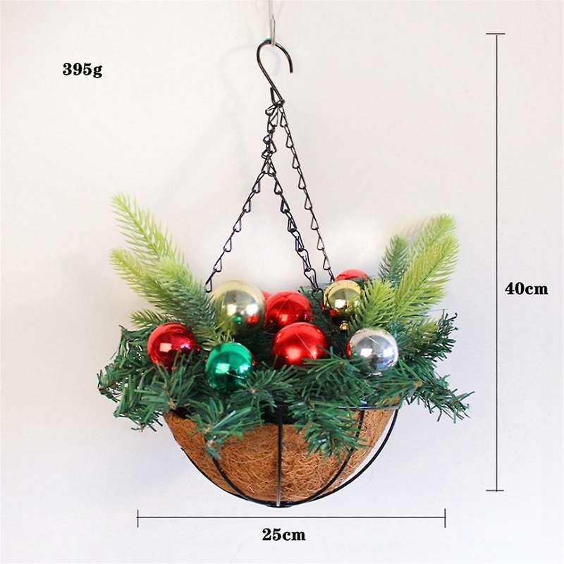 Artificial Christmas Hanging Basket,decorated,berry Clusters, Christmas-collection Decor C