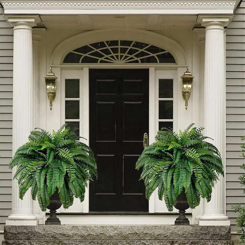 Artificial Boston Fern,Artificial Ferns for Outdoors,Faux Ferns Fake Ferns Artificial Plants