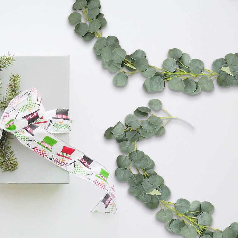 Artificial Eucalyptus Garland Greenery Eucalyptus Vines Faux Silver Dollar Eucalyptus Strands For