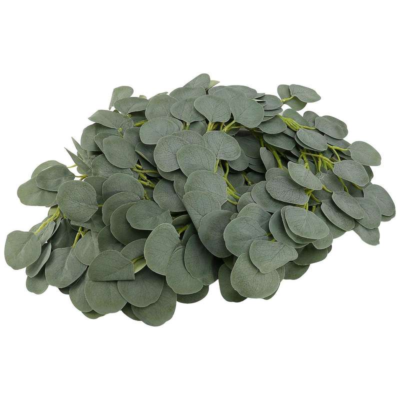 Artificial Eucalyptus Garland Greenery Eucalyptus Vines Faux Silver Dollar Eucalyptus Strands For