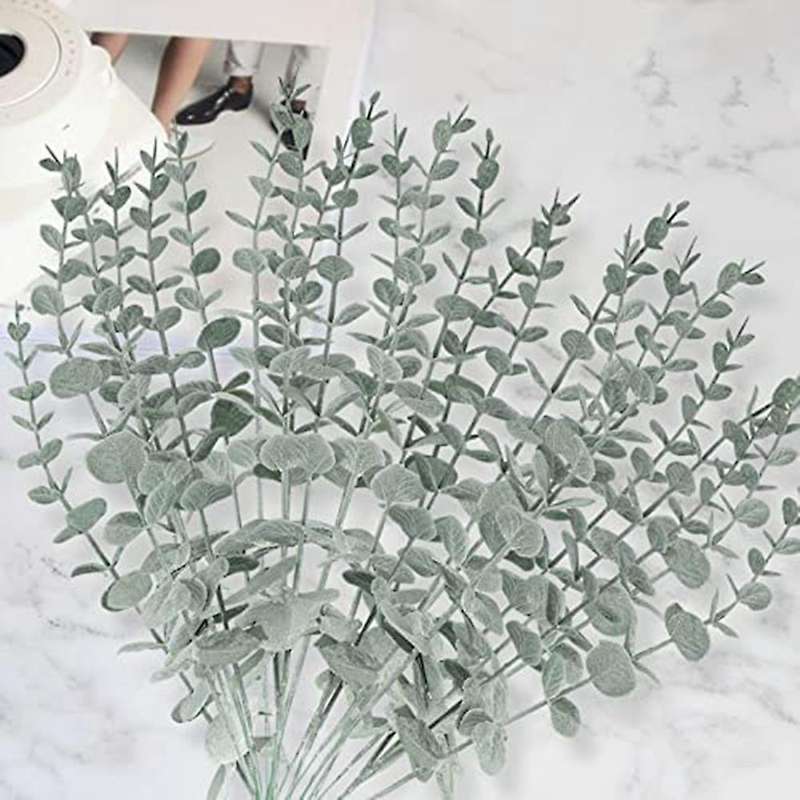 Artificial Eucalyptus Stems Artificial Eucalyptus Silk Fake Eucalyptus Branches Plant Party Decorati
