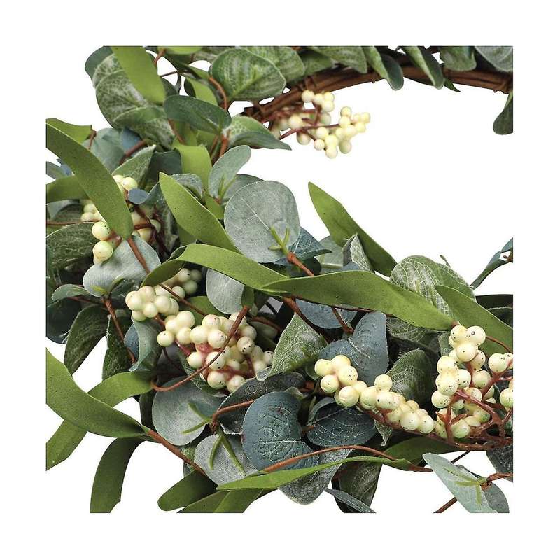 Artificial Eucalyptus Wreath Rustic Farmhouse Decorative Wreath for Celebration