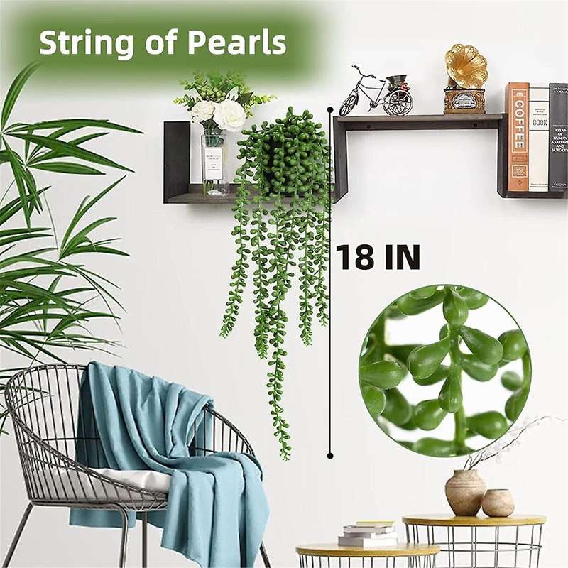Artificial Hanging Plants 4 Pcs Artificial Hanging Potted Mandala, Eucalyptus Vine, String Of ,for H