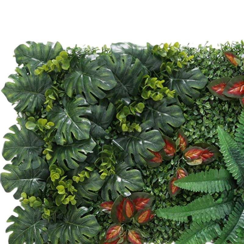 Artificial Grass Diy Miniature Lawn, Garden Ornament, Red Leaves