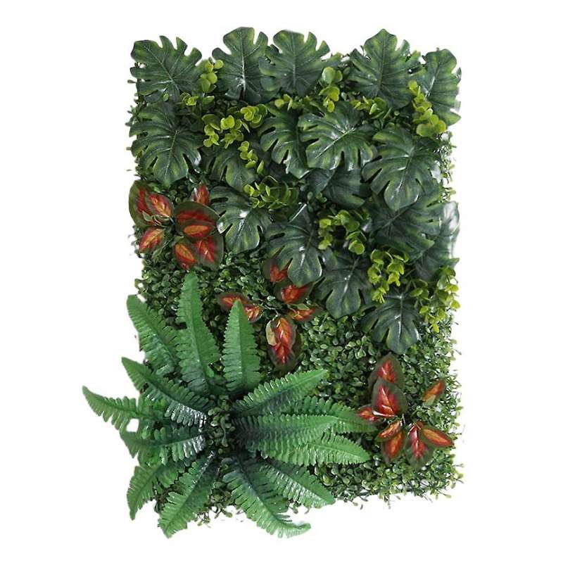 Artificial Grass Diy Miniature Lawn, Garden Ornament, Red Leaves