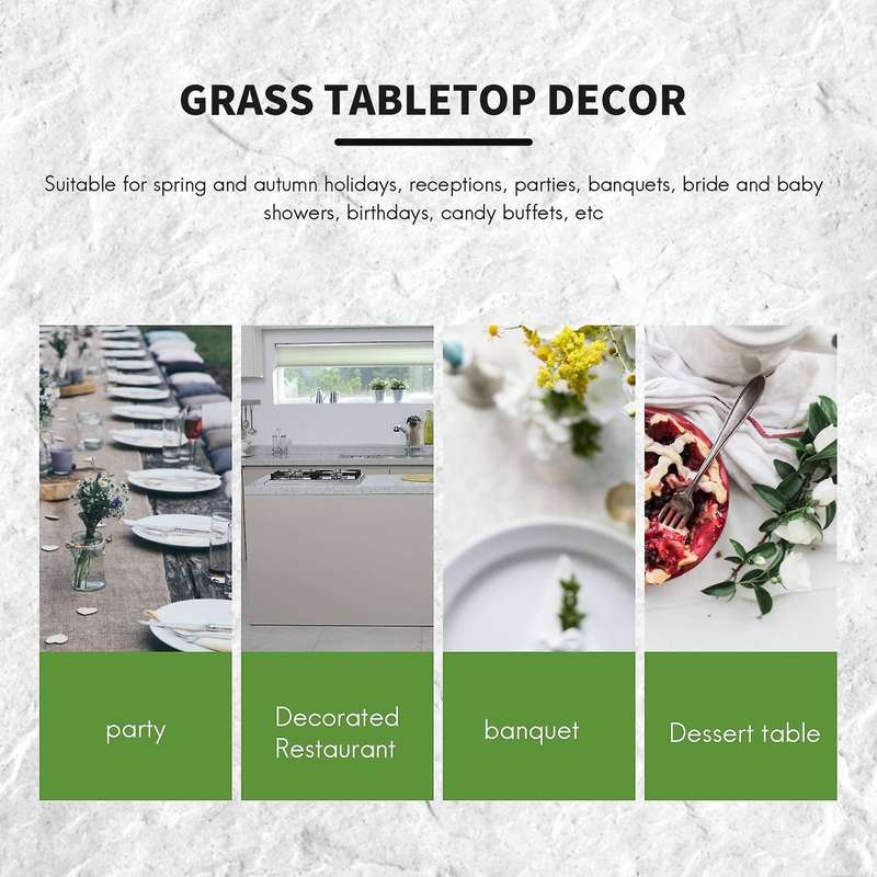 Artificial Grass Table Runners Carpet Roll Synthetic Grass Table Runner 12 x 108 Inch Grass Tableto