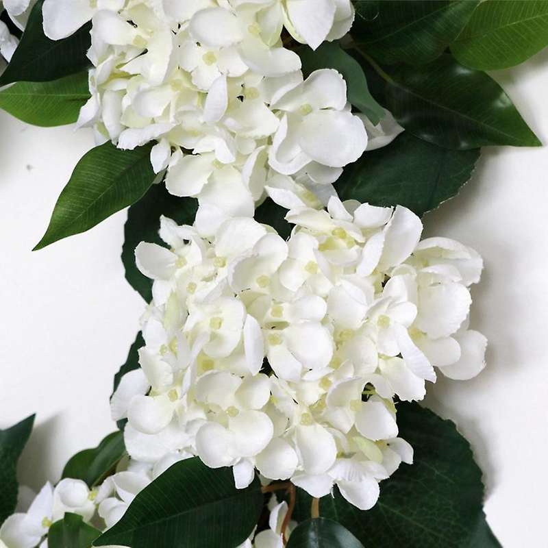Artificial Hydrangea Wreath Spring Summer Wreath for Farmhouse Home Wedding Party Wall Windows Outdo
