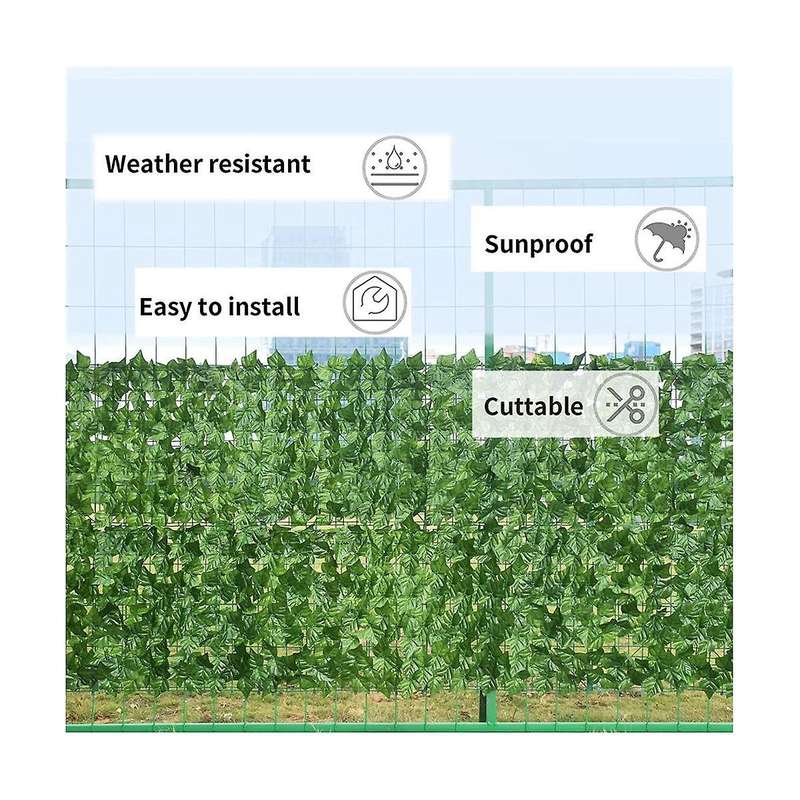 Artificial Hedges Fence, Greenery Backdrop, Artificial Ivy Privacy Fence and Faux Ivy Vine Leaf Dec