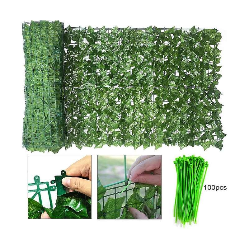 Artificial Hedges Fence, Greenery Backdrop, Artificial Ivy Privacy Fence and Faux Ivy Vine Leaf Dec