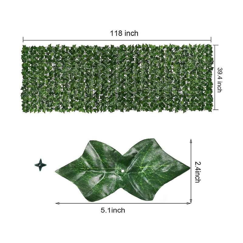 Artificial Hedges Fence, Greenery Backdrop, Artificial Ivy Privacy Fence and Faux Ivy Vine Leaf Dec