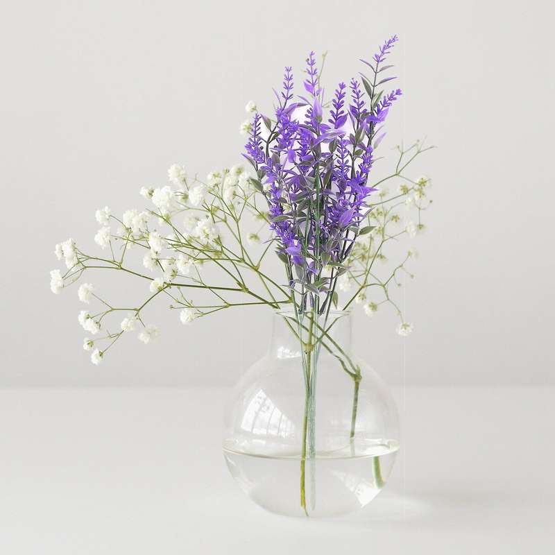 Artificial Lavender Flowers 9 Bundles Outdoor Flowers for Decoration Uv Resistant No Fade Faux Plas