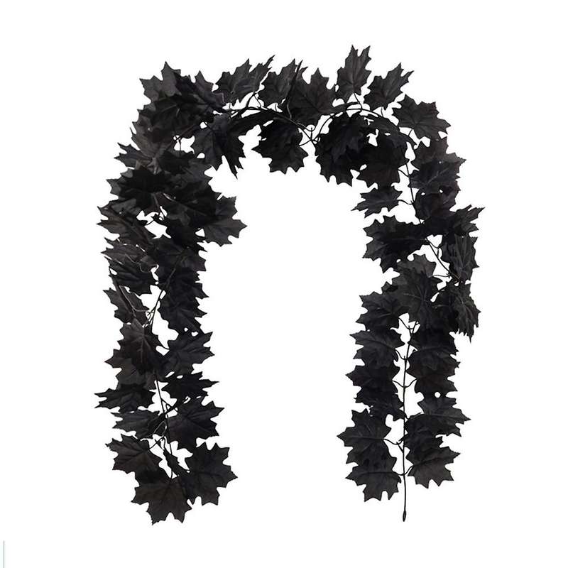Artificial Maple Leaf Plants Are Decorated for Halloween Thanksgiving in Family Wall Hanging Leaf Ga