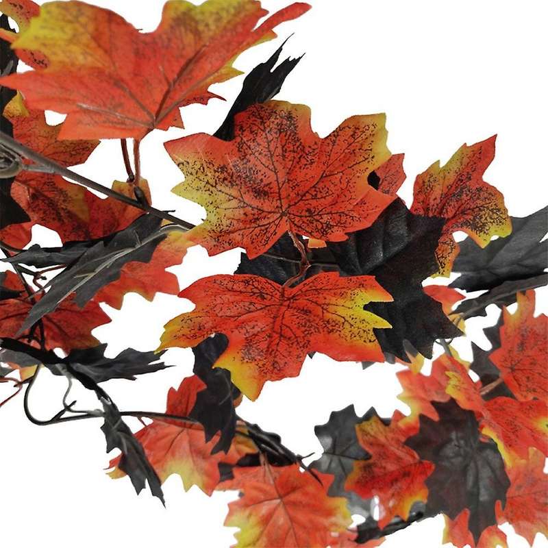 Artificial Maple Leaf Plants Are Decorated for Halloween Thanksgiving in Family Wall Hanging Leaf Ga