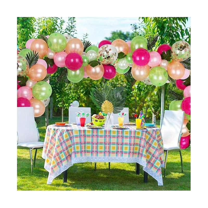 Artificial Palm Leaves, 66 Pcs Tropical Palm Leaves Artificial Plants Hawaiian Theme Party Decor Pla