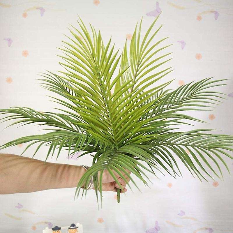 Artificial Palm Leaves Plants Faux Palm Fronds Tropical Large Palm Leaves Greenery Plant for Jungle