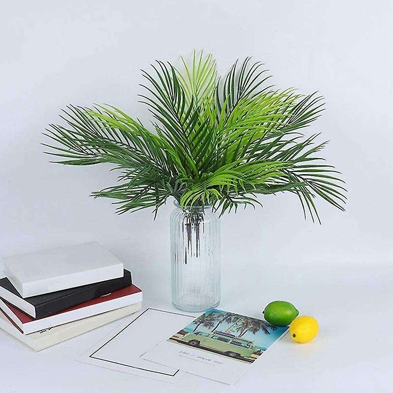 Artificial Palm Leaves Plants Faux Palm Fronds Tropical Large Palm Leaves Greenery Plant for Jungle