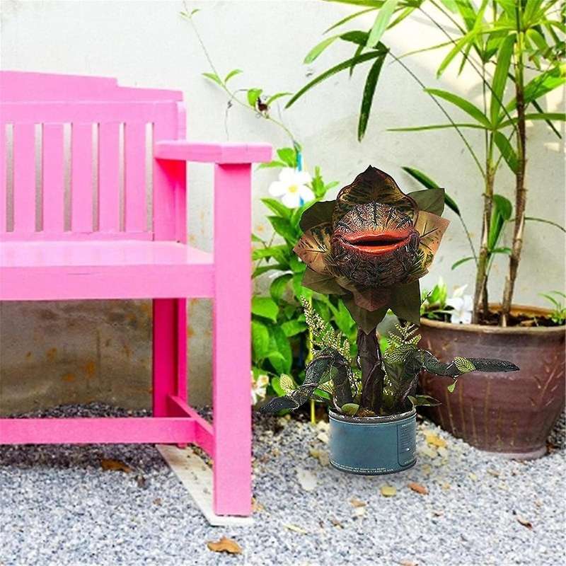 Artificial Piranha Flower Statues Decoration, Movie Prop, Small Horror Shop, Halloween Decor, Garden