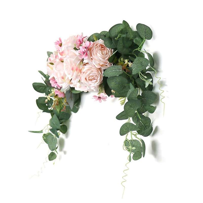 Artificial Rose Flower , Faux with Pink Flowers for Front Door Arch Wedding Party Mirror Tabletop Ch