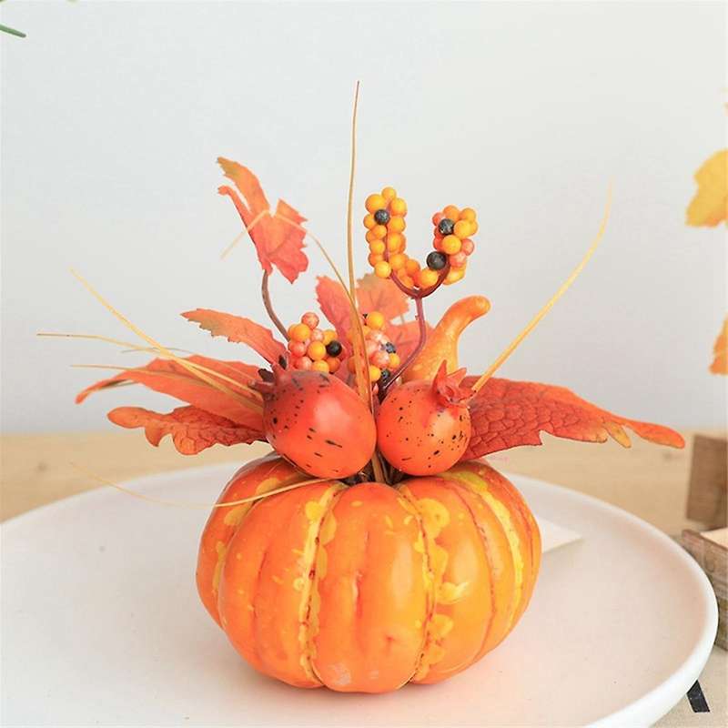 Artificial Pumpkin Flower,fall Pumpkin Centerpiece,harvest Photo Props, Party Decor Centerpieces Or