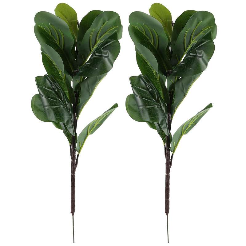 Artificial Plants Fiddle Leaf Fig Faux Ficus Compatible Window Box Decor