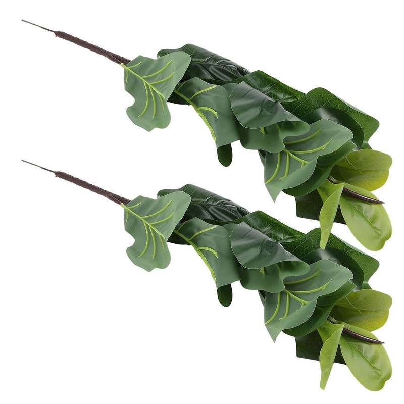 Artificial Plants Fiddle Leaf Fig Faux Ficus Compatible Window Box Decor