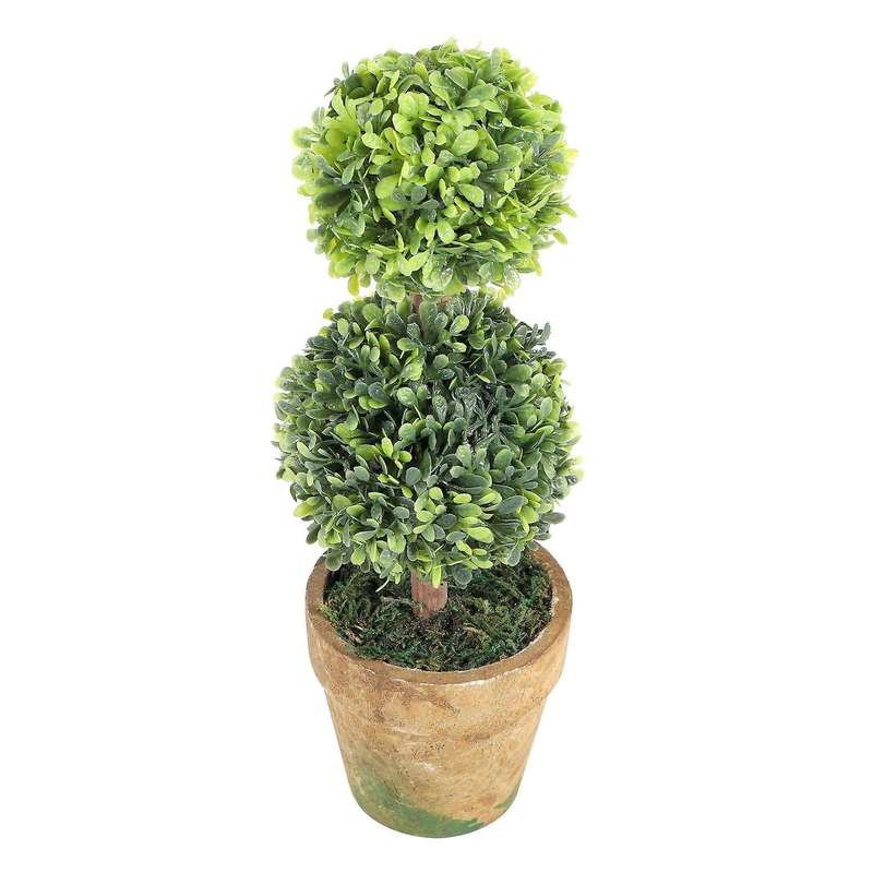 Artificial Plastic In Pots Plant Potted Decor Garden Yard Indoor Outdoor Pattern:Two Ball