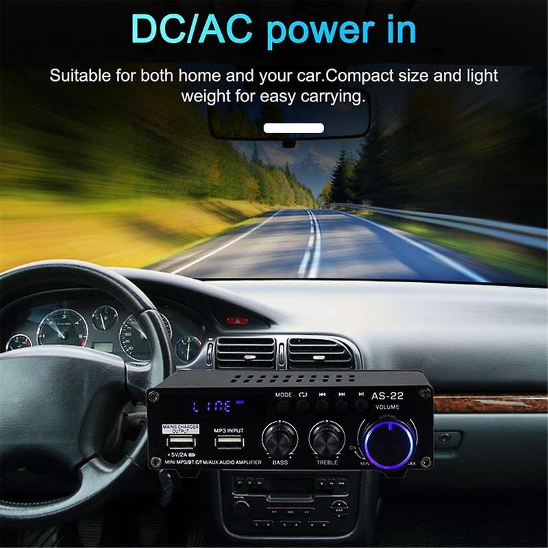 AS22 HiFi Digital Amplifier 30Wx2 2.0 Channel Digital Bluetooth Amplifier Audio Amplifier Receiver f