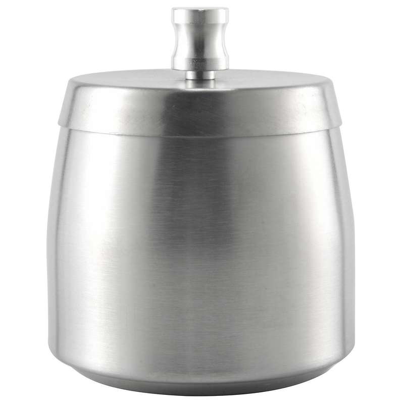 Ashtray Stainless Steel with Lid Heavy Ashtray Storm-Wind Non-Slip Base for Outside and Inside Silve