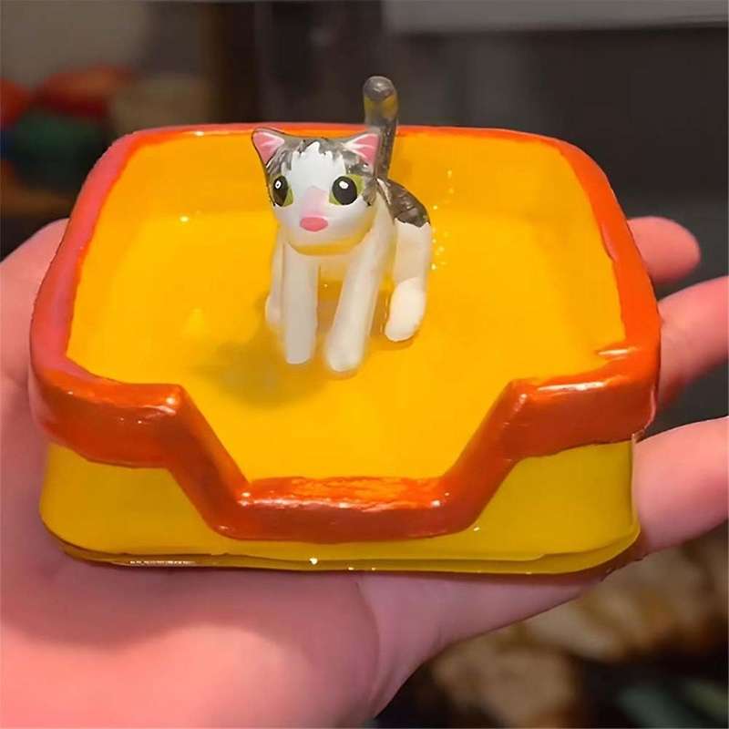 Ashtray (Neon Tab), Mini Litter Box Ash Tray, Ashtray for Outdoor or Indoor Use, Novelty Ashtray