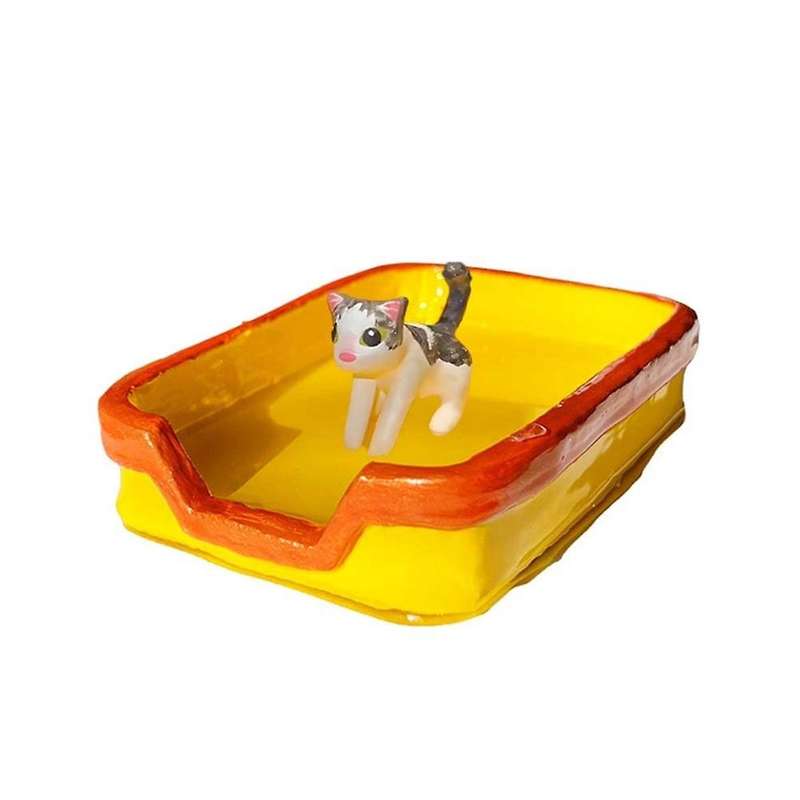 Ashtray (Neon Tab), Mini Litter Box Ash Tray, Ashtray for Outdoor or Indoor Use, Novelty Ashtray