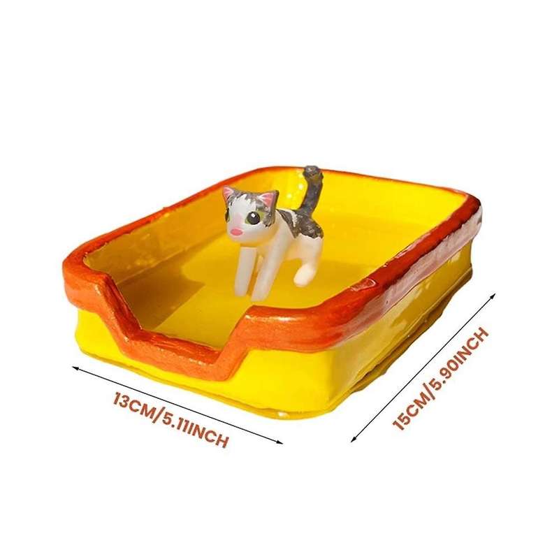 Ashtray (Neon Tab), Mini Litter Box Ash Tray, Ashtray for Outdoor or Indoor Use, Novelty Ashtray